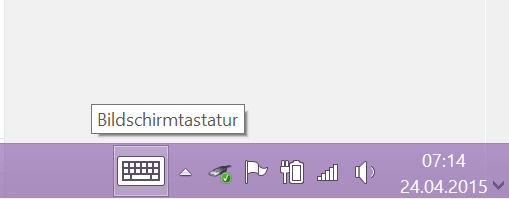 Windows 8.1 Bildschirm-Tastatur  mit Emoji