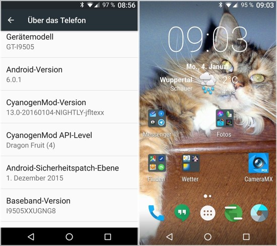 CM 13 auf dem s4