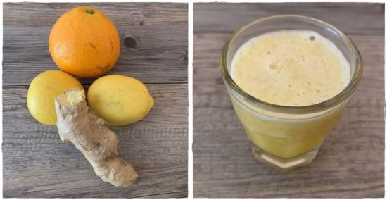 Ingwer-Shot mit Zitrone und Orange - psychoMuell.de